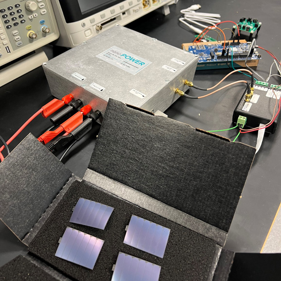 Test bench solar power harvesting system